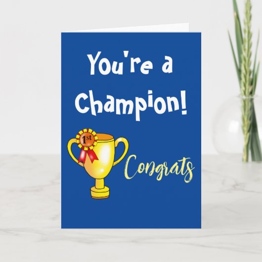 Du bist ein Champion Karte (Vorderseite)