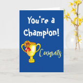 Du bist ein Champion Karte (Gelbe Blume)