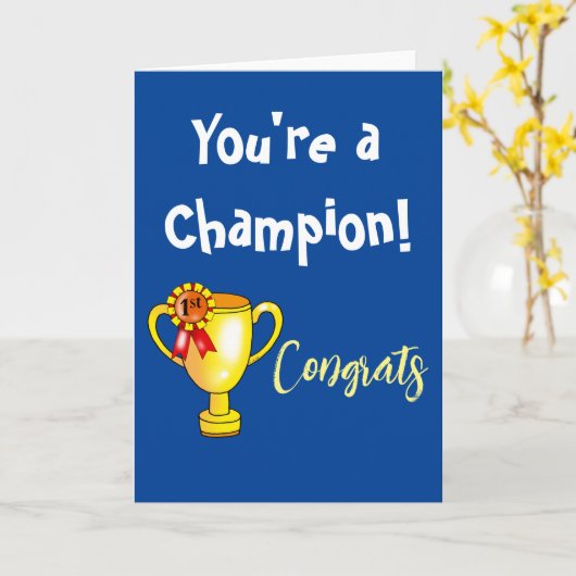 Du bist ein Champion Karte (Gelbe Blume)