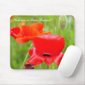 Du bist ein echter Freund! Mousepad Red Poppy Blum (Mit Mouse)