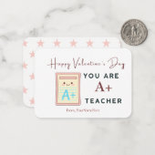 Du bist ein/eine super Lehrer/in Valentinskarte Mitteilungskarte (Vorderseite/Rückseite Beispiel)