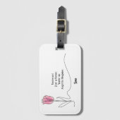 "Du bist ein Engel in Disguise" personalisierter N Gepäckanhänger (Vorderseite Vertikal)