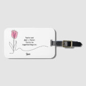 "Du bist ein Engel in Disguise" personalisierter N Gepäckanhänger (Vorderseite (Horizontal))