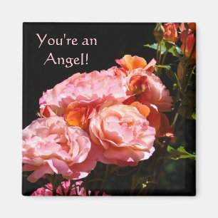 Du bist ein Engel! Magnet Rosa Bouquet