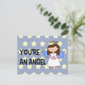 Du bist ein Engel Postkarte (Stehend Vorderseite)