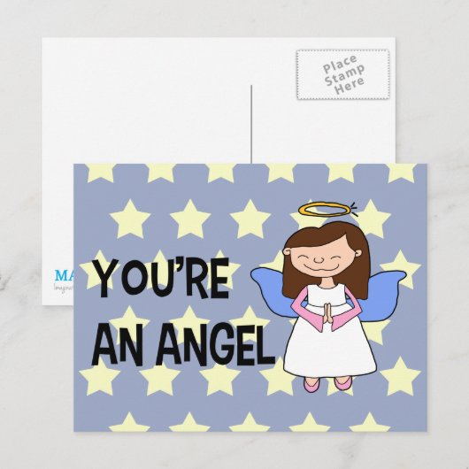 Du bist ein Engel Postkarte (Vorne/Hinten)