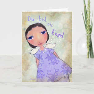 du bist ein Engel (you are an angel) in german Karte