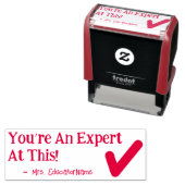 "Du bist ein Experte!" Briefmarke aus Kautschuk Permastempel (Beispiel)