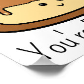 Du bist ein flan-tastischer Food Pun rechteckiger  Poster (Ecke)