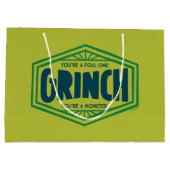 Du bist ein Foul One Grinch Große Geschenktüte (Rückseite)