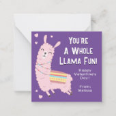 Du bist ein ganzer Lama-Spaß-Klassenzimmer Valenti Mitteilungskarte (Vorderseite)
