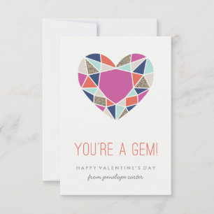 Du bist ein Gem-Klassenzimmer Valentine - Cobalt Einladung