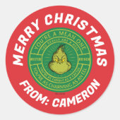 Du bist ein Gemeiner Einziger | Frohe Weihnachten Runder Aufkleber (Vorderseite)