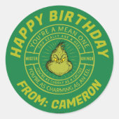 Du bist ein Gemeiner Einziger | Happy Birthday Runder Aufkleber (Vorderseite)