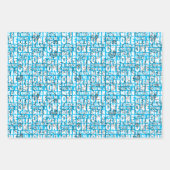 Du bist ein Gemeines Mr. Grinch Blue Pattern Geschenkpapier Set (Vorderseite)