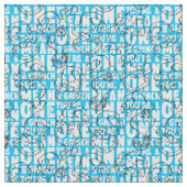 Du bist ein Gemeines Mr. Grinch Blue Pattern Stoff (Nahaufnahme)