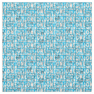 Du bist ein Gemeines Mr. Grinch Blue Pattern Stoff