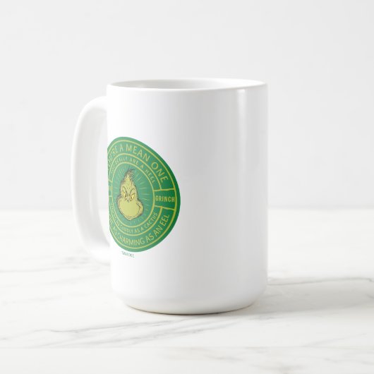 Du bist ein Gemeines One Mister Grinch Abzeichen Kaffeetasse (Vorderseite Links)