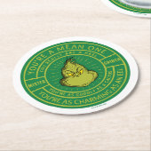 Du bist ein Gemeines One Mister Grinch Abzeichen Runder Pappuntersetzer (Angewinkelt)