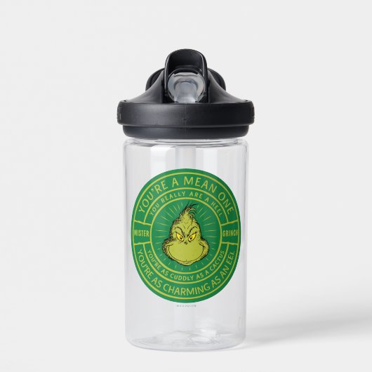 Du bist ein Gemeines One Mister Grinch Abzeichen Trinkflasche (Vorne)