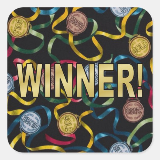 Du bist ein Gewinner! Aufkleber (Vorderseite)