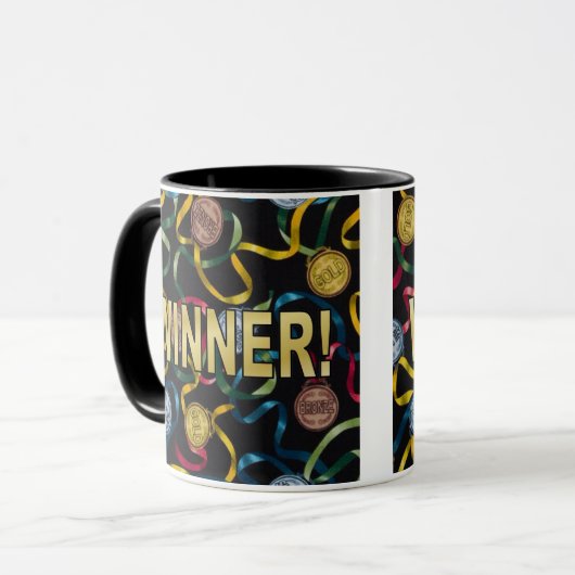 Du bist ein Gewinner! Tasse (Vorderseite Links)