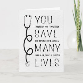 Du bist ein großartiger Arzt, um die Welt zu einem Karte