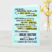 Du bist ein großartiger Arzt, um die Welt zu einem Karte (Gelbe Blume)