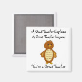Du bist ein großartiger Lehrer Magnet (Vorderseite/Rückseite)