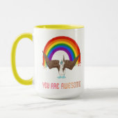 Du bist ein großartiger Regenbogen-Vogel Tasse (Links)