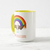 Du bist ein großartiger Regenbogen-Vogel Tasse (Vorderseite Links)