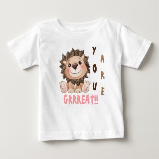 Du bist ein großer Niedlicher Löwe Baby T-shirt (Vorderseite)