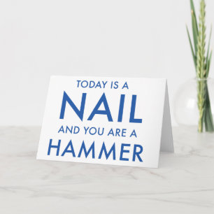 "Du bist ein Hammer.." motivierend Grüße Karte. Karte