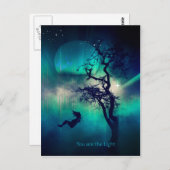 Du bist ein helles Türkis Postkarte (Vorne/Hinten)