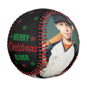 Du bist ein Home Run Frohe Weihnachten Name 2 Foto Baseball