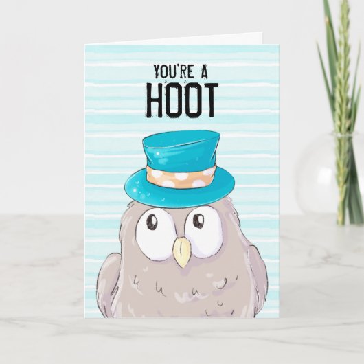 Du bist ein Hoot Owl Personalisiert Valentinstag Karte (Vorderseite)