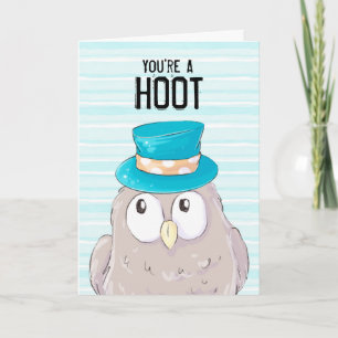 Du bist ein Hoot Owl Personalisiert Valentinstag Karte