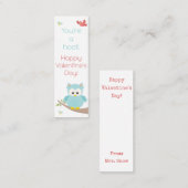 Du bist ein Hoot! Owl Valentine Lesezeichen Mini Visitenkarte (Vorne/Hinten)