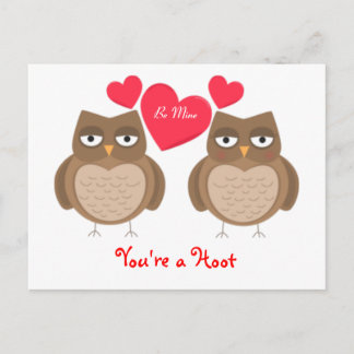 Du bist ein Hoot Owls Postkarte