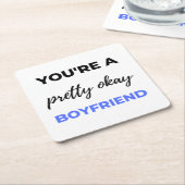 Du bist ein Hübsch guter Freund Schwarz Rechteckiger Pappuntersetzer (angewinkelt)