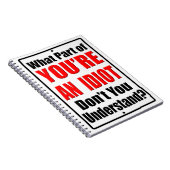 Du bist ein Idiot Notizblock (Rechte Seite)