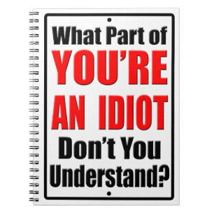 Du bist ein Idiot Notizblock
