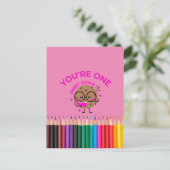 Du bist ein intelligentes Cookie Postkarte (Stehend Vorderseite)