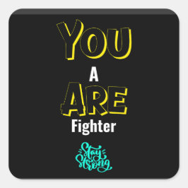 DU BIST EIN KÄCHER! QUADRATISCHER AUFKLEBER