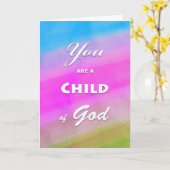 Du bist ein Kind Gottes, ein Gebet für die Obdachl Karte (Gelbe Blume)