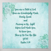 Du bist ein Kind von Gott Poster Wall Art Scriptur (Vorne)