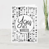 Du bist ein Krieger-Beileid-Karte Beileidsverlust Karte (Vorderseite)