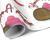 Du bist ein Leckerei-erdbeerischer Valentinstag Geschenkpapier (Rolleneckpunkt)