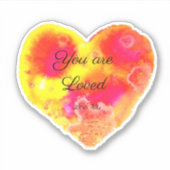 Du bist ein liebes Herz Aufkleber (Vorderseite)