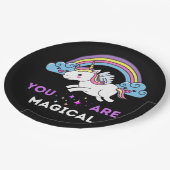 Du bist ein magisches Einhorn Pappteller (Schrägansicht)